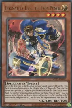 x3 Dogmatika Theo, the Iron Punch - MP21-EN102 - Ultra Rare - 1st Edition Yu-Gi- - Image 1