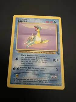 Lapras 25/62 Fossil Unlimited 1999 Pokemon Card Rare NM - Image 1