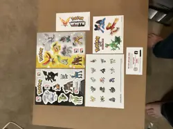 Pokemon Pokemon TCG Promo Card Sticker Lugia Swampert Pikachu Moltres - Image 1