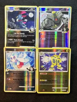 Vintage Pokemon Card Reverse Holographic Lot - 4 Card lot - Weavile - Froslass + - Image 1