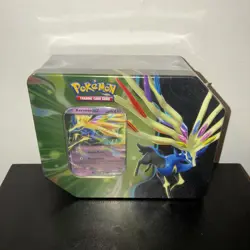 Pokemon TCG Azure Legends Tin - Xerneas Ex Foil Promo Card 5 TCG Packs Sealed - Image 1