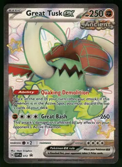 Great Tusk ex 072 SV: Scarlet & Violet Promo Cards Pokemon - Image 1