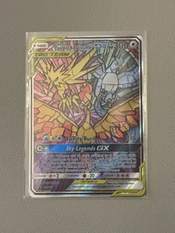 Pokemon TCG Moltres Zapdos Articuno GX SM210 Hidden Fate Promo Card - Image 1
