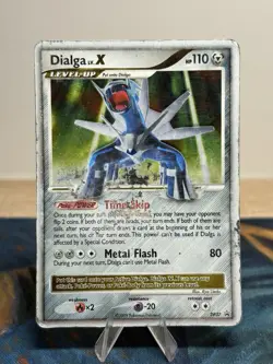 Dialga LV X DP37 Ultra Rare Black Star Promo Pokemon Card DMG - Image 1