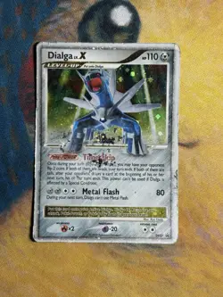 Dialga LV X DP37 Ultra Rare Black Star Promo Pokemon Card DMG - Image 2