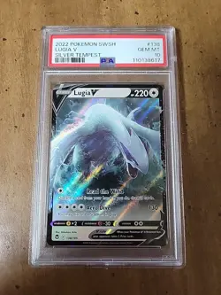 Pokemon TCG Lugia v Ultra Rare Card Swsh12: Silver Tempest PSA 10 - Image 1