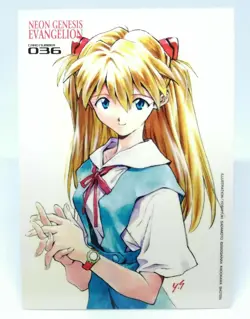 036 Asuka Langley Rei ayanami Shonen Ace special Card Neon Genesis Evangelion - Image 1