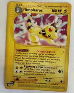 Ampharos - 34/165 - Pokemon Expedition Non-Holo Rare Card LP - Image 1