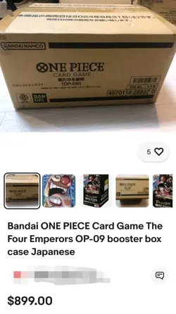 Bandai One Piece Card Game The Four Emperors OP-09 booster box case Japanese - Image 5