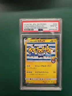 PSA 10 Yokohama's Pikachu 282/SM-P Promo 2018 Pokemon Center Card Japanese Japan - Image 1