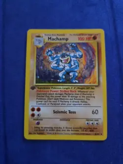 Machamp 8/102 Base Set Holo 1st Edition Cosmos Holo Rare 1999 Pokemon TCG Card - Image 1