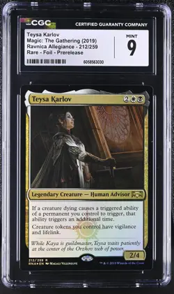 TEYSA KARLOV Promotional Prerelease Foil Rare CGC 9 MTG [Nostalgium] - Image 1