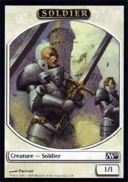 4x Soldier Token ~ Lightly Played Magic 2010 M10 MTG Magic x4 4 UltimateMTG Play - Image 1