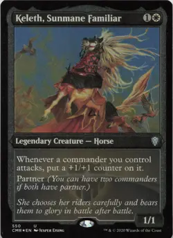 Keleth, Sunmane Familiar (Foil Etched) - FOIL - U Commander Legends 550 - MTG - Image 1