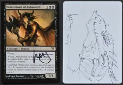 SKETCHED MtG Magic _ Lucas Graciano AVR Artist Proof _ DEMONLORD OF ASHMOUTH - Image 3