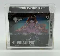 Magic the Gathering Foundations Collector Booster Box w/Acrylic Case - Image 1
