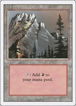Magic The Gathering MTG MOUNTAIN (A) Revised NM Near Mint - Image 1