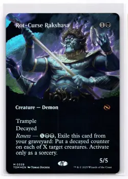 Rot-Curse Rakshasa (Borderless) Foil M Tarkir: Dragonstorm 339 NM TDM - Image 1