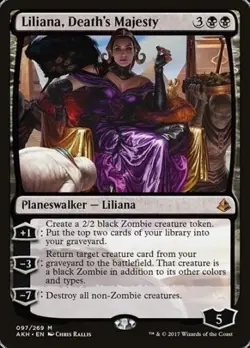 1x LILIANA, DEATH'S MAJESTY - Amonkhet/Jumpstart - MTG - Magic the Gathering - Image 1