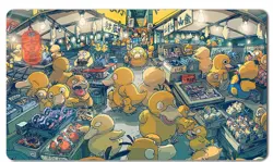 Pokemon Psyduck Playmat MTG DTCG CCG Mat Trading Card Game Mat Desk Pad - Image 1