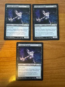 Magic MTG Vampire Hexmage Zendikar x3 Signed Eric Deschamps! LP/MP - Image 1