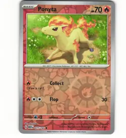 2023 Near Mint Pokemon Ponyta 077/165 Reverse Scarlet Violet 151 English - Image 1