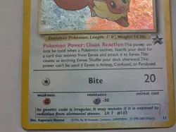 Pokemon Wotc Black Star Promo #11 Holo EEVEE,,never played - Image 5