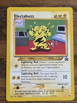 Pokemon Wotc Black Star Promo # 46/53 Electabuzz,,check pictures,,pretty - Image 1