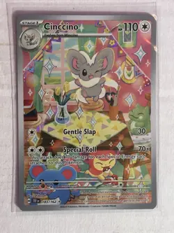 Cinccino - 183/162 - Pokemon Temporal Forces Illustration Rare Card NM Mint - Image 1