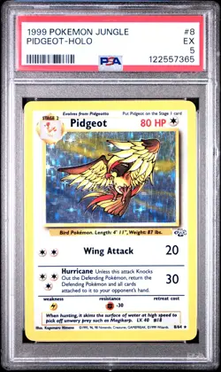 1999 POKEMON JUNGLE #8 PIDGEOT-HOLO PSA 5 - Image 1