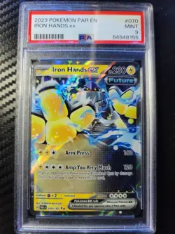 2023 Pokemon Paradox Rift Iron Hands EX PSA 9 Mint - Image 1