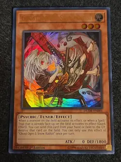 Yugioh Ghost Ogre & Snow Rabbit DUDE-EN001 Ultra Rare Alt Art 1st Ed NM - Image 1