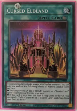 YuGiOh Cursed Eldland Super Rare SESL-EN028 1st Edition NM - Image 1