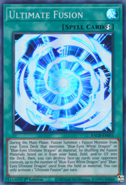 Ultimate Fusion - BACH-EN051 - Super Rare - 1st Edition NM Yugioh Battle of Chao - Image 1
