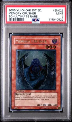 2006 Yu-Gi-Oh! Memory Crusher Shadows Of Infinity SOI 1st Edition UTR PSA 9 - Image 1