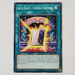 Abyss Script - Opening Ceremony - LED3-EN053 - NM/VLP - Common - 1st ed - Yugioh - Image 1