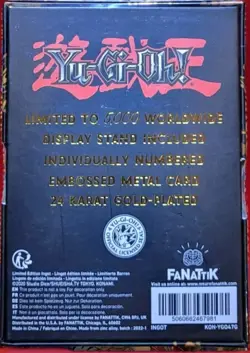 Fanattik - Yugioh - Gold Plated Limited Edition Metal Card - Dark Paladin - Image 3