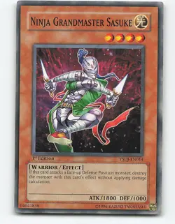 Ninja Grandmaster Sasuke #YSDJ-EN014 1st Edition Yugioh Card - Image 1
