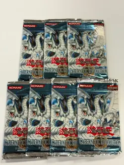 Lot of (7) Yu-Gi-Oh! Cybernetic Revolution Unlimited Booster Packs Sealed - Image 1