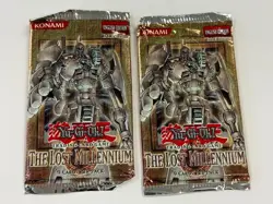 Lot of (2) Yu-Gi-Oh! The Lost Millennium 1st Edition Booster Packs Sealed - Image 1