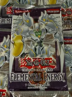 Lot of (5) Yu-Gi-Oh! Elemental Energy Unlimited Booster Packs Sealed - Image 2
