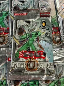Lot of (8) Yu-Gi-Oh! Enemy of Justice 1st Edition Booster Packs Sealed - Image 2