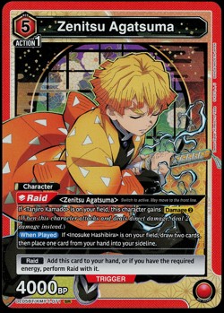 Union Arena Demon Slayer Kimetsu no Yaiba - Zenitsu Agatsuma SR UE05BT/KMY-1-071 - Image 1