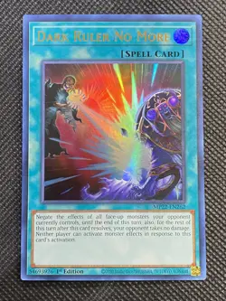 YuGiOh! - Dark Ruler No More MP22-EN262 Ultra Rare 1st Edition Near Mint - Image 1