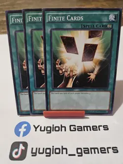 Yu-Gi-Oh Finite Cards X3 Different Sets Common Light Played - Image 1