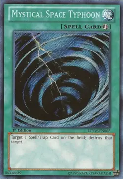 Yugioh! LP Mystical Space Typhoon - LCYW-EN062 - Secret Rare - 1st Edition Light - Image 1