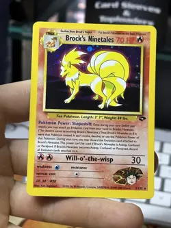 Brock's Ninetales 3/132 Gym Challenge 2000 Holo Rare WOTC Pokemon Card TCG - Image 3