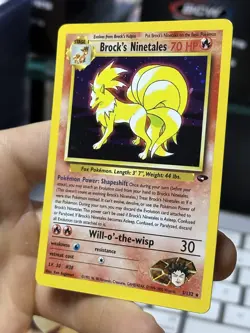 Brock's Ninetales 3/132 Gym Challenge 2000 Holo Rare WOTC Pokemon Card TCG - Image 4