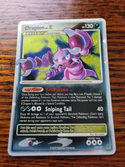 LP - Drapion Lv.X 123/127 Platinum Ultra Rare Pokemon Card 2009 - Image 1
