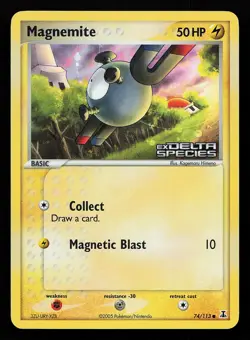 Magnemite 74/113 Reverse Holo EX Delta Species Pokemon Card - Image 1